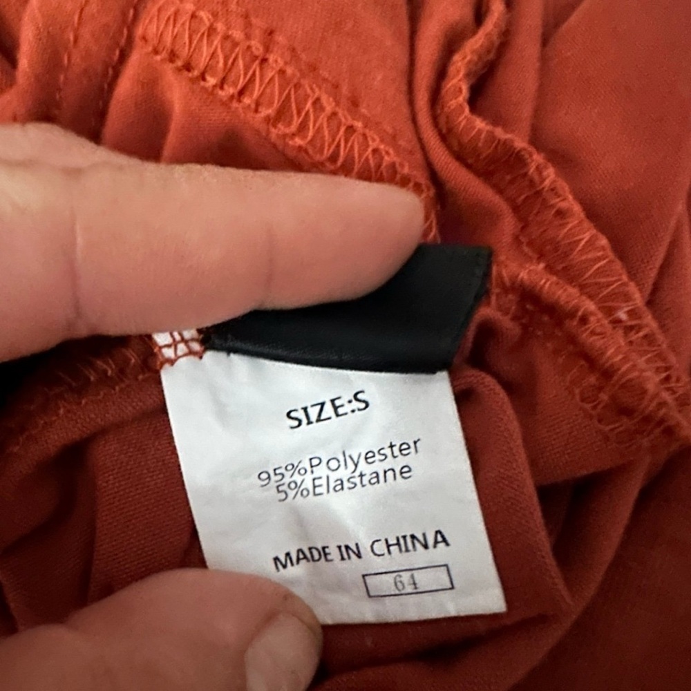 SHEIN Burnt Orange Ruched Bodycon Dress Women’s Small Sleeveless Stretch Mini - Picture 4 of 7